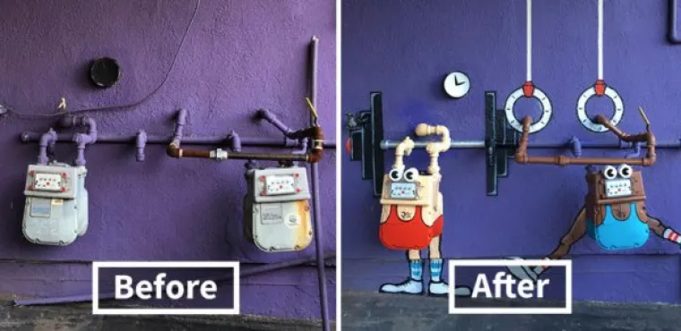 GRADSKE VLASTI NE MARE PA JE UZEO STVAR U SVOJE RUKE: Ružne ulice pretvorio u prava umjetnička djela