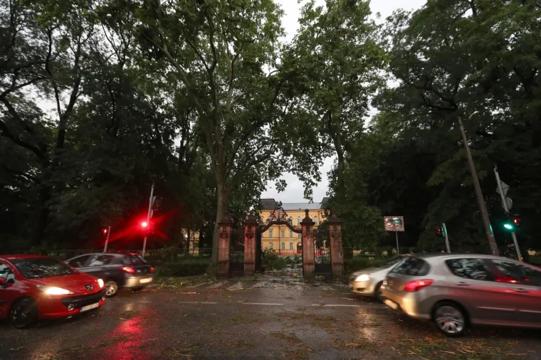 Nevrijeme čupalo stabla i trgalo grane kod Klinike za psihijatriju Vrapče