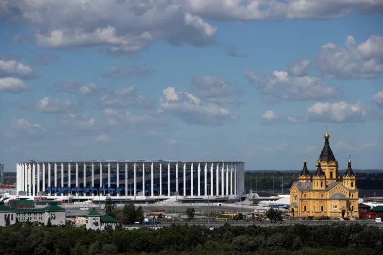 NIŽNJI NOVGOROD: Panorama grada i veličanstveni stadion na kojem će Vatreni večeras igrati