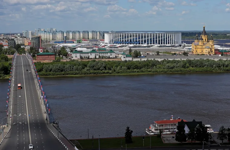 NIŽNJI NOVGOROD: Panorama grada i veličanstveni stadion na kojem će Vatreni večeras igrati