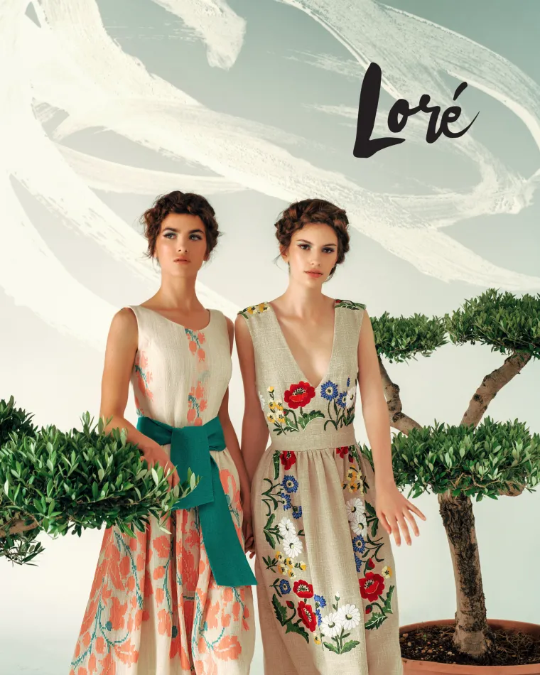 Rustikalno bojani lan i svila kao podloga za prekrasnu kolekciju