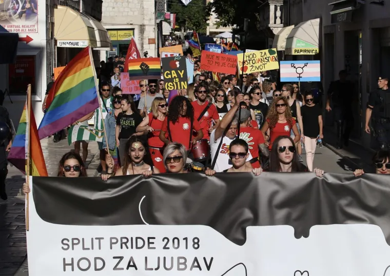ODRŽAN OSMI SPLIT PRIDE: Povorka je hodala do brda Cornaro, sve je prošlo bez incidenata