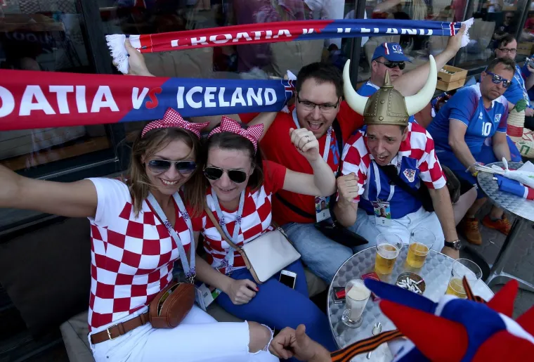 Rostov na Donu: Navijači spremni za utakmicu Hrvatske i Islanda 26.06.2018.