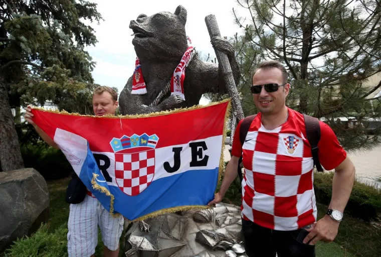 Rostov na Donu: Navijači spremni za utakmicu Hrvatske i Islanda 26.06.2018.