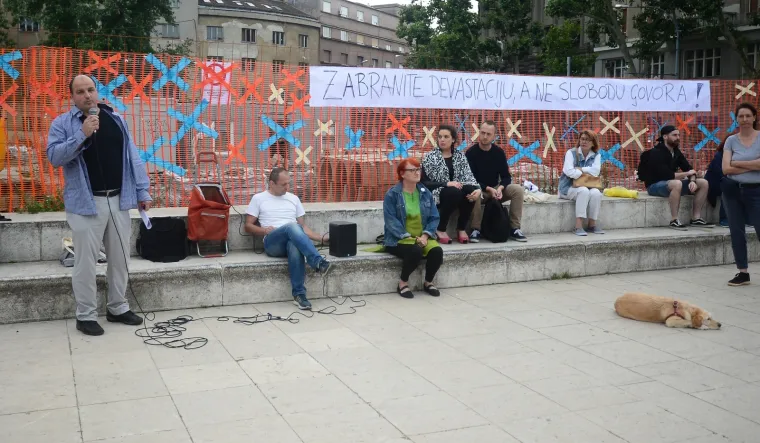 'Zabranite devastaciju, a ne slobodu govora': Protestno druženje Inicijative Vratite magnoliju