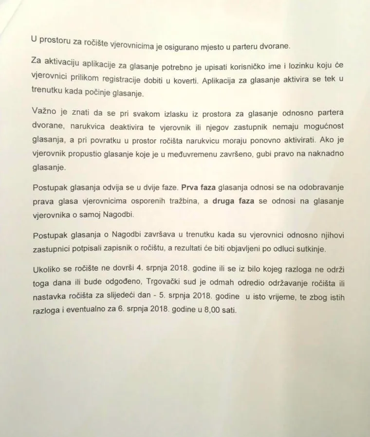 Prvi put vjerovnici glasaju uz pomoć mobilnih aplikacija i elektronskih narukvica: Pogledajte detaljan vodič kroz Agrokorovo ročište