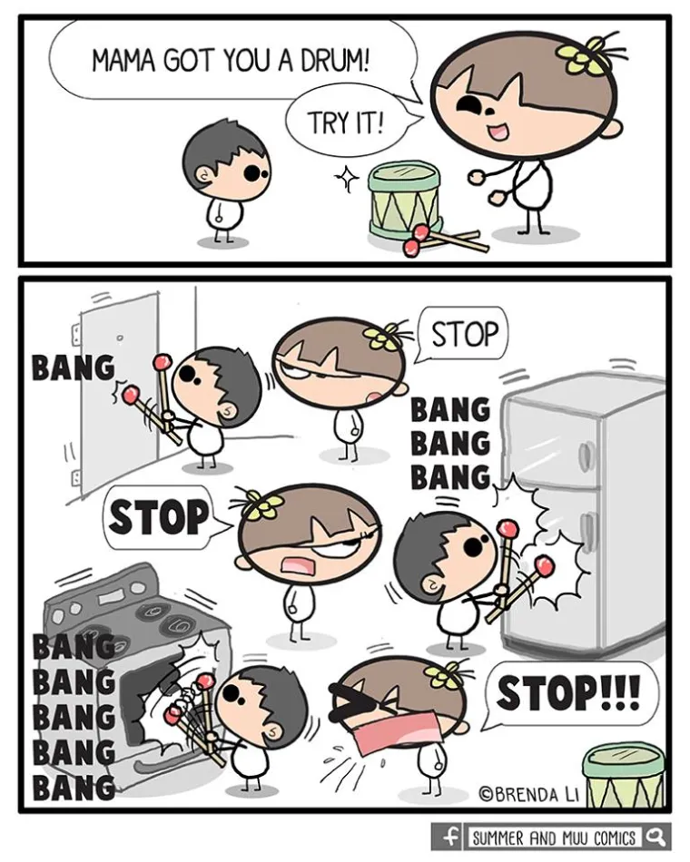 Od odlaska na WC do &scaron;opinga s djetetom: ova mama kroz urnebesne ilustracije prikazuje 'čari' majčinstva