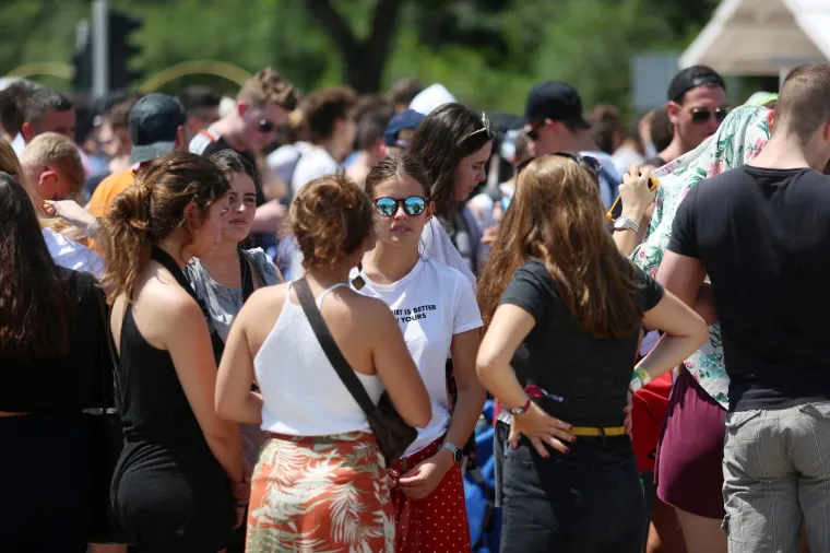 SPLIT - mnogobrojni posjetitelji pristižu pred stadion Poljud gdje večeras počinje prvi dan Ultra Europe festivala.