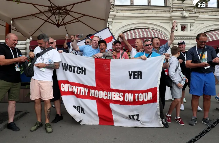 Vesela atmosfera u Moskvi dan prije polufinalne utakmice SP između Hrvatske i Engleske