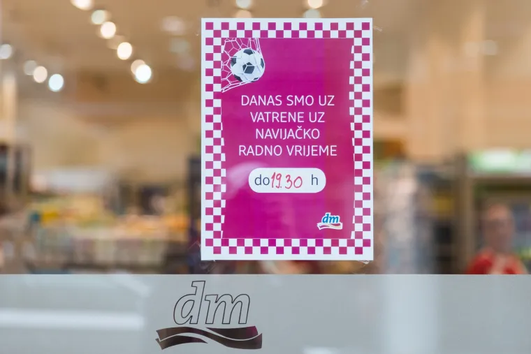 A rad nedjeljom? Trgovački lanci su zbog utakmice Hrvatska - Engleska skratili svoje radno vrijeme