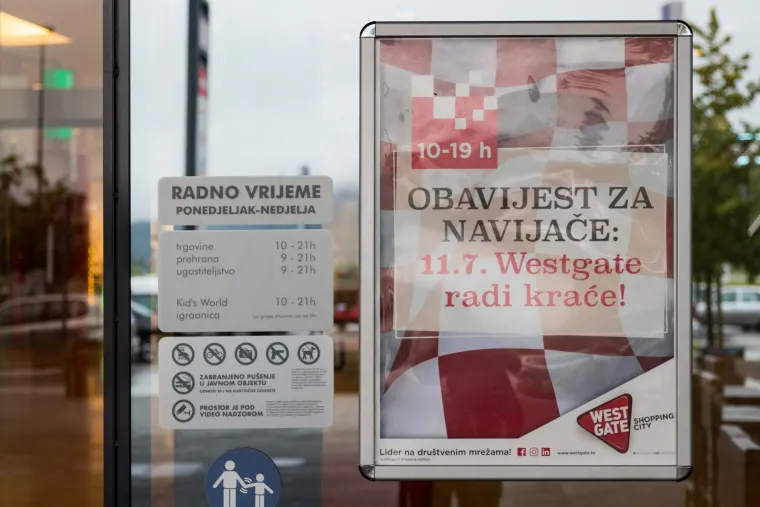 A rad nedjeljom? Trgovački lanci su zbog utakmice Hrvatska - Engleska skratili svoje radno vrijeme