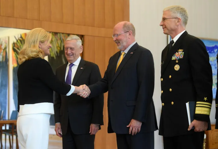 Predsjednica Grabar-Kitarović ugostila Jamesa Mattisa, ministra obrane SAD-a