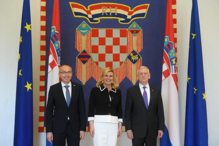 Predsjednica Grabar-Kitarović ugostila Jamesa Mattisa, ministra obrane SAD-a