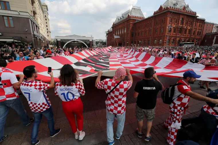Hrvatski navijači u Moskvi
