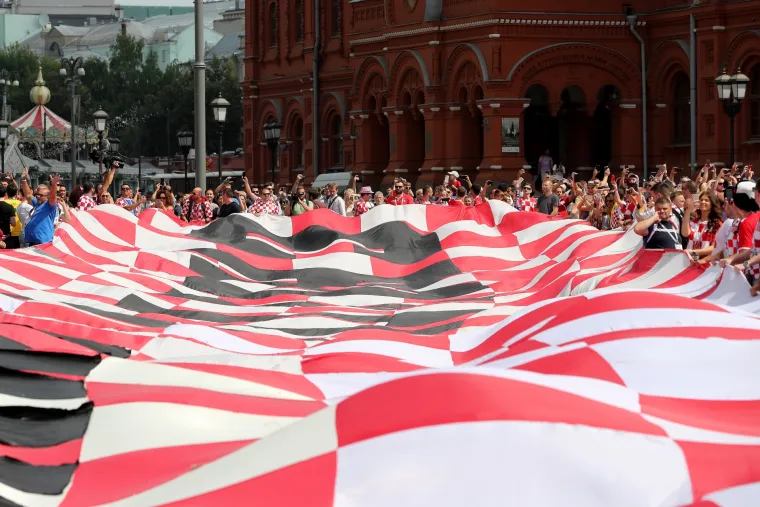 Hrvatski navijači u Moskvi