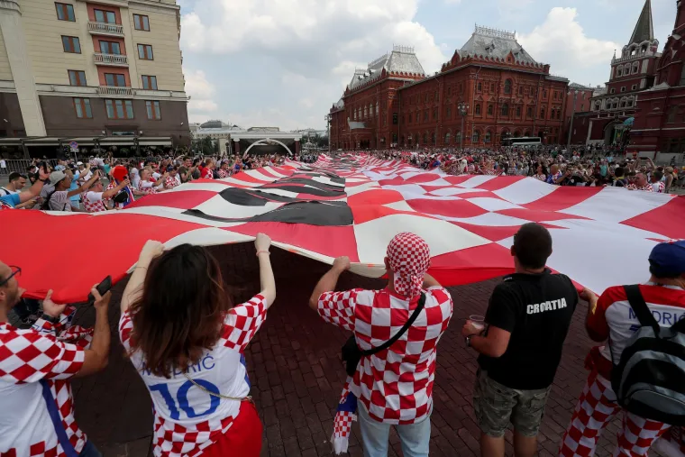 Hrvatski navijači u Moskvi