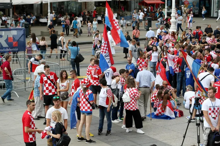 Pripreme za veliki doček hrvatske reprezentacije na Trgu bana Jelačića