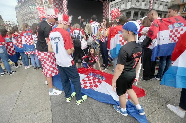 Pripreme za veliki doček hrvatske reprezentacije na Trgu bana Jelačića