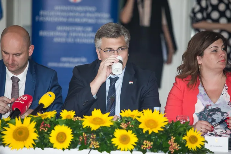 Premijer Andrej Plenković i članovi Vlade u Vinkovcima su održali 5. sjednicu Savjeta za Slavoniju, Baranju i Srijem, na kojoj su potpisani ugovori za projekte na području Virovitičko-podravske, Pože&scaron;ko-slavonske, Brodsko-posavske, Osječko-baranjske te Vukovarsko-srijemske županije, ukupne vrijednosti 1,3 milijardi kuna. Ministrica Gabrijela Žalac se izboorm odjeće pobrinula da sve oči budu u njezinu smjeru. Kratkom cvjetnom haljinom svakako se istaknula iz u&scaron;togljene mase, no je li to bio pametan odabir?!