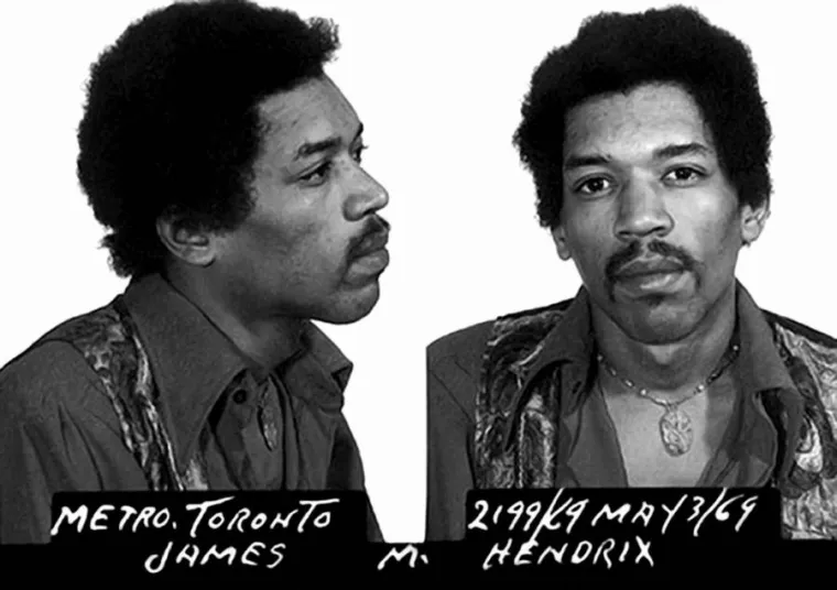Jimi Henrix, uhićen u torontu zbog posjedovanja narkotika, 3. svibnja 1969.
