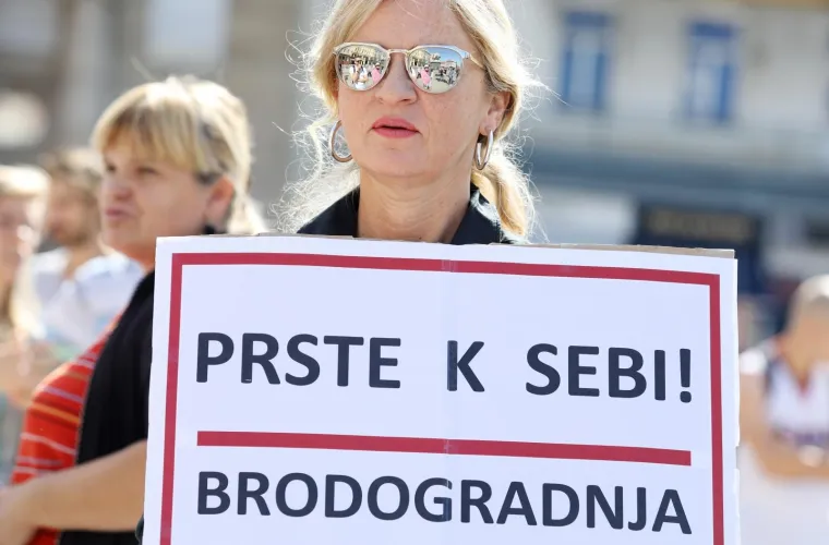 Radnici brodogradili&scaron;ta traže na prosvjedu isplatu svojih plaća