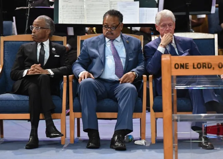 Velečasni Al Sharpton, velečasni Jesse Jackson i biv&scaron;i predsjednik SAD-a Bill Clinton