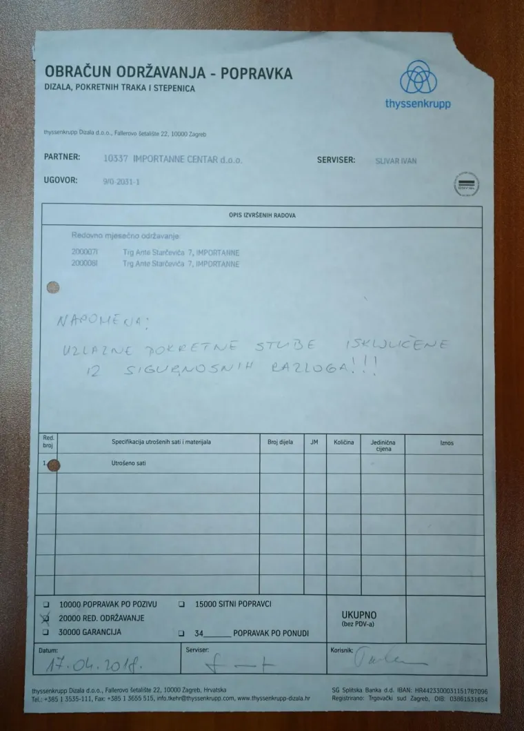 Konferencija za medije Importanne centra povodom pokretnih stepenica