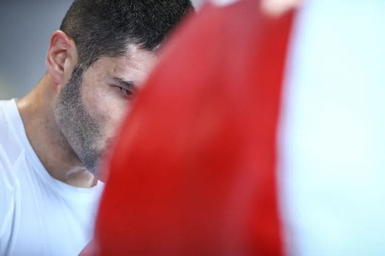 SVE JE SPREMNO ZA SUBOTNJI SPEKTAKL: Hrgović odradio trening uoči meča sa Mansourom