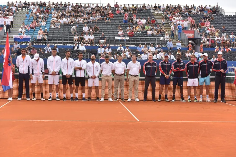 Otvorenje polufinalnog susreta Davis Cupa između Hrvatske i SAD-a