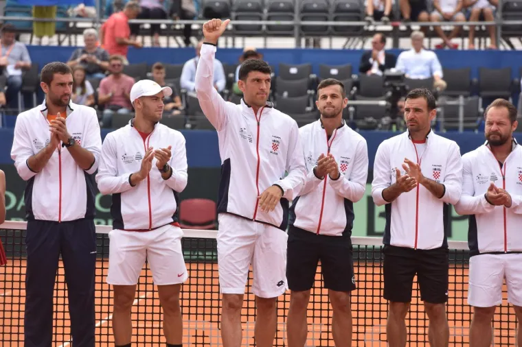 Otvorenje polufinalnog susreta Davis Cupa između Hrvatske i SAD-a