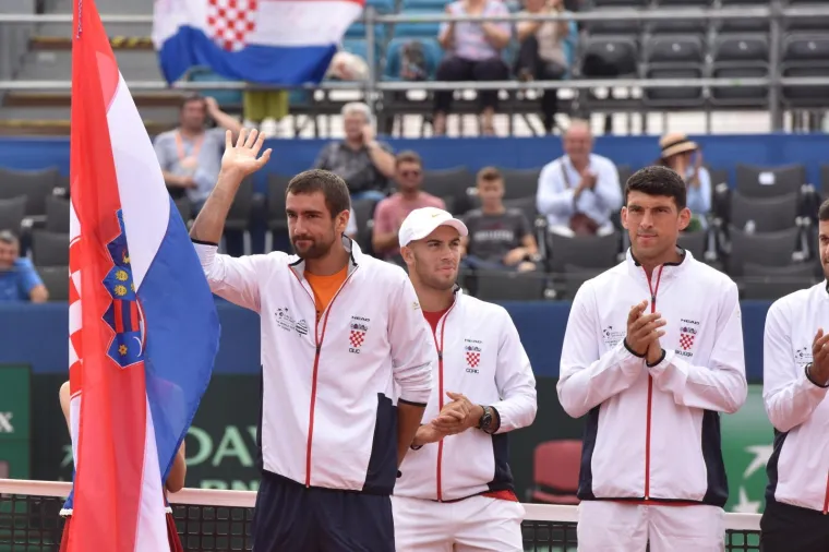 Otvorenje polufinalnog susreta Davis Cupa između Hrvatske i SAD-a