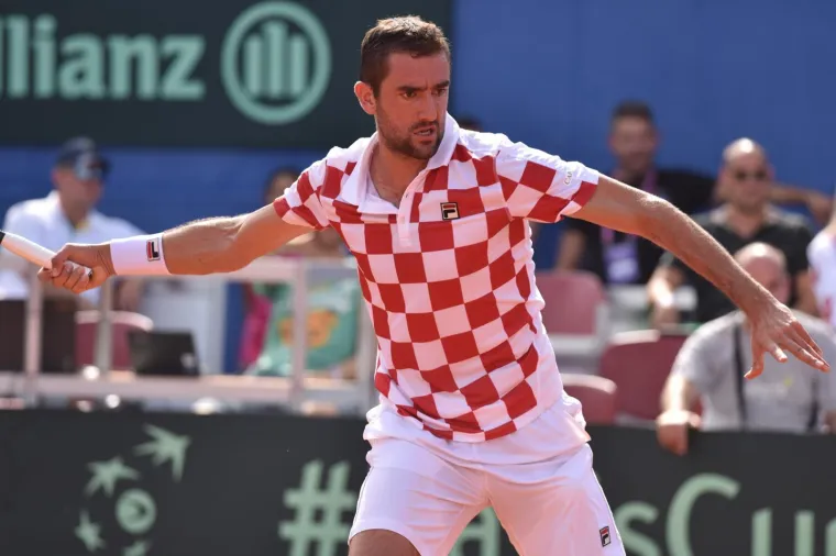 Marin Čilić / Frances Tiafoe u drugome meču Davis Cupa između Hrvatske i SAD-a