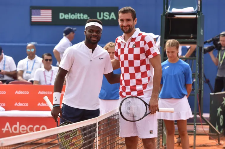 Marin Čilić / Frances Tiafoe u drugome meču Davis Cupa između Hrvatske i SAD-a