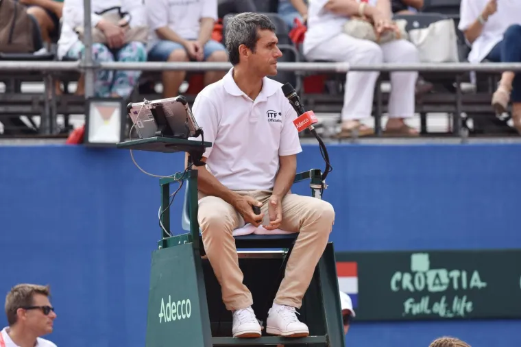 Marin Čilić / Frances Tiafoe u drugome meču Davis Cupa između Hrvatske i SAD-a