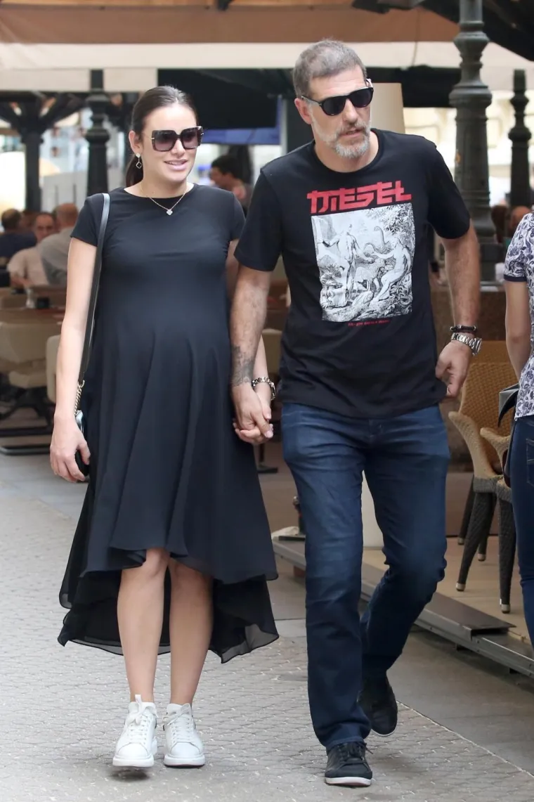 14.09.2018., Zagreb - Slaven Bilic i njegova zarucnica Ivana Djeldum posjetili prijatelje u kaficu Buldog u Bogovicevoj ulici i zaputili se prema Cvjetnom trgu. 
Photo: Luka Stanzl/PIXSELL