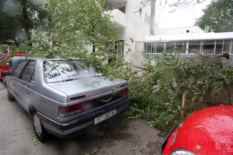 ORKANSKA BURA PARALIZIRALA SPLIT: Snažan vjetar čupao drveće kao od &scaron;ale