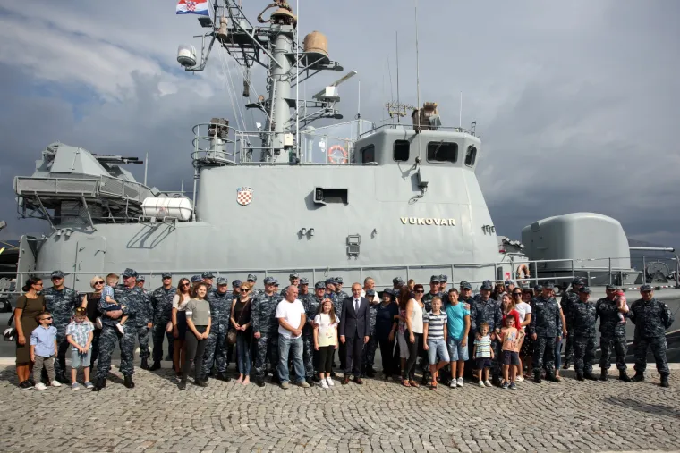 Doček u Splitu: Topovnjača Vukovar vratila se s vojne vježbe Sea guardian