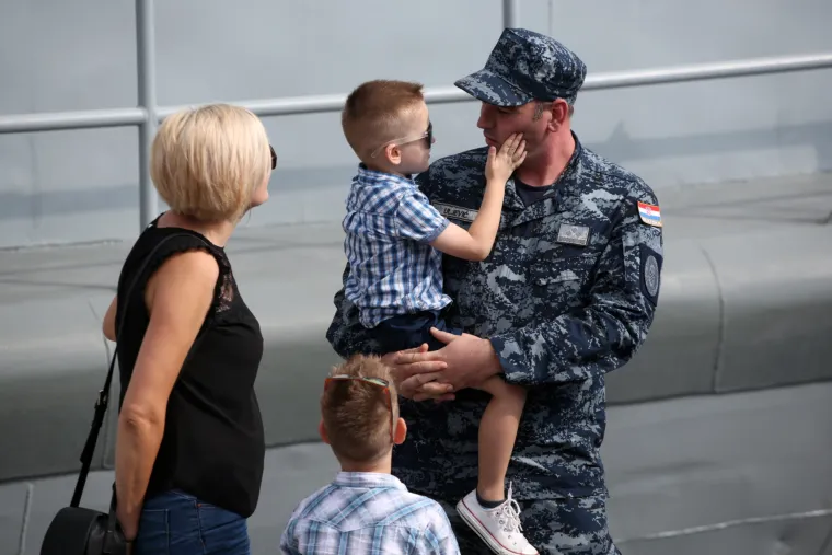 Doček u Splitu: Topovnjača Vukovar vratila se s vojne vježbe Sea guardian