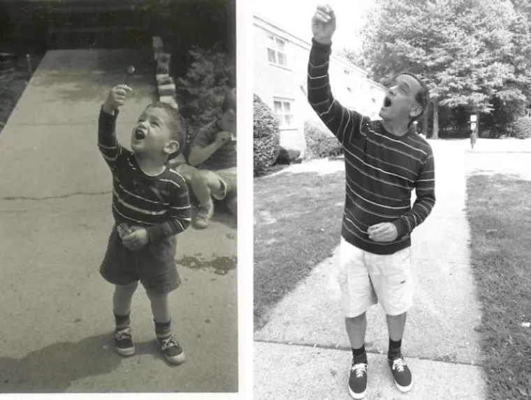 Nekad i sad: rekreirane fotke iz djetinjstva koje će vam izmamiti osmijeh na lice