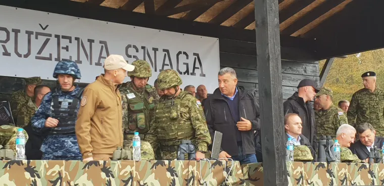 General Gotovina u Slunju na zavr&scaron;nom dijelu vježbe 'Velebit 18'