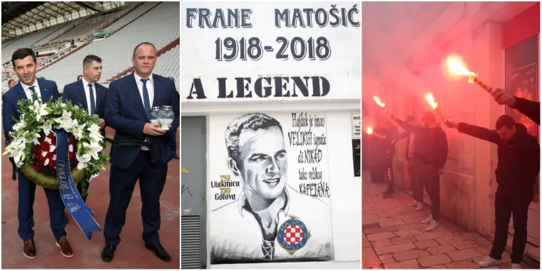 U Splitu otkriven mural Frani Mato&scaron;iću i položeni vijenci na za preminule članove Torcide na Poljudu