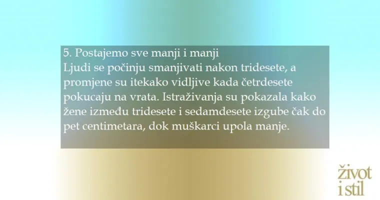Pozitivne i negativne strane starenja: Što se događa s našim tijelom nakon četrdesete?
