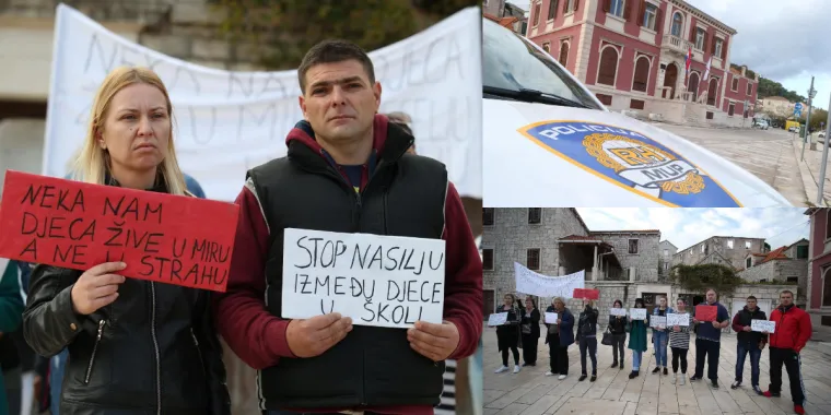 Prosvjed ispred O&Scaron; Puči&scaron;ća