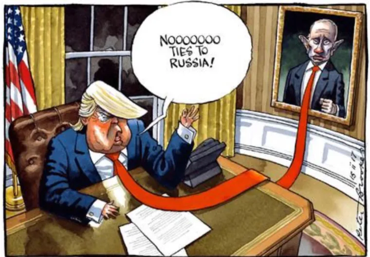 Karikatura Donalda Trumpa
