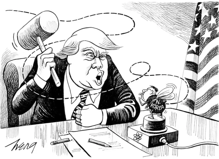 Karikatura Donalda Trumpa