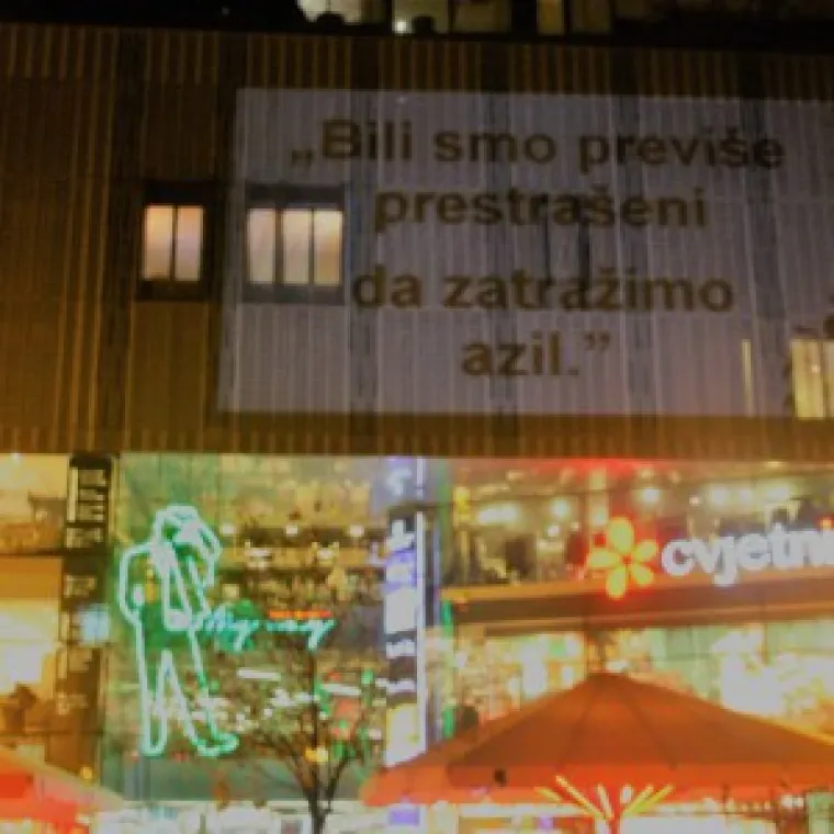 Noćna akcija u Zagrebu - Protiv nasilja nad izbjeglicama