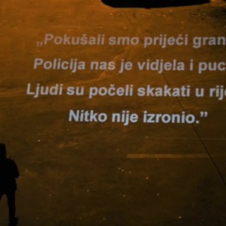 Noćna akcija u Zagrebu - Protiv nasilja nad izbjeglicama