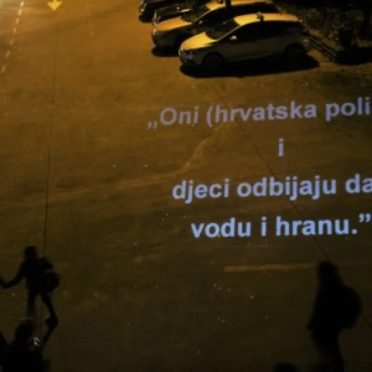 Noćna akcija u Zagrebu - Protiv nasilja nad izbjeglicama