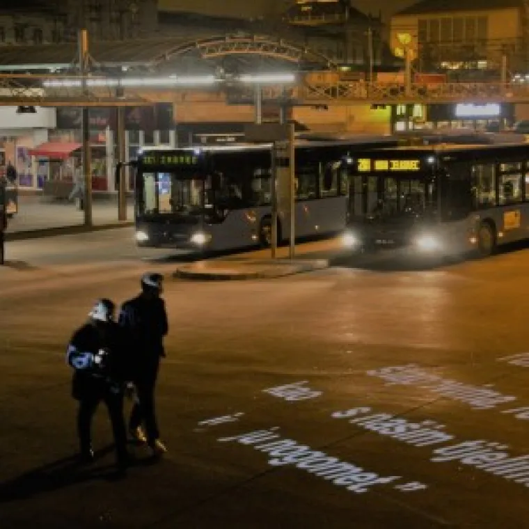 Noćna akcija u Zagrebu - Protiv nasilja nad izbjeglicama