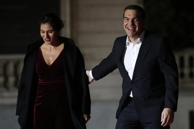 Grčki premijer Alexis Tsipras i supruga Betty Baziana